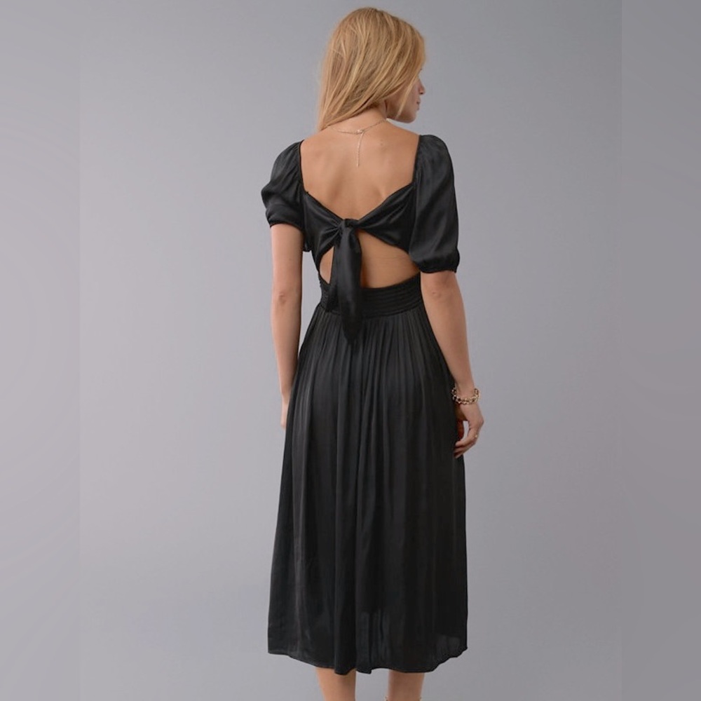 American Eagle Outfitters Puff sleeve corset Midi Dress